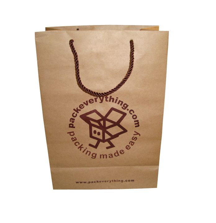 Printed Kraft Merchandise Bags Brown Kraft Paper Carrier Bags Packaging Wholesale