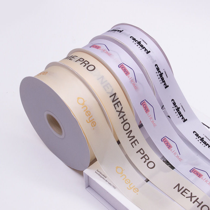 Custom Luxury Wide Satin Ribbon With Logo Printing For Gift Wrapping ...