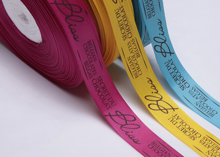 Bulk Custom Printed Grosgrain Ribbon By The Yard Gift Pre Cut For Apparels