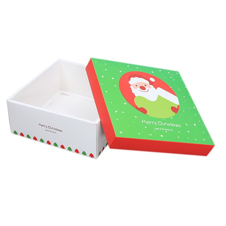 Folded Paper Gift Boxes Packaging With Lids Paperboard Boxes For Christmas