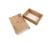 Drawer Custom Packaging Boxes , Printed Card Boxes Brown Slide Window Tranbsparent