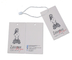 Folded Custom Garment Tags Brand Information Showing Eye Catching Look