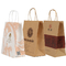 Brown Kraft Custom Printed Paper Bags Packaging Multi - Size With Flat Handle