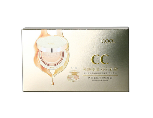 Good price Custom Luxury Gold Paper Box Print With Embossed Logo Factory For CC Cream online