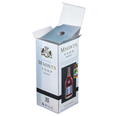 Good price Order F-Flute Corrugated Paper Wine Gift Box With Gold Foil Stamping Logo online