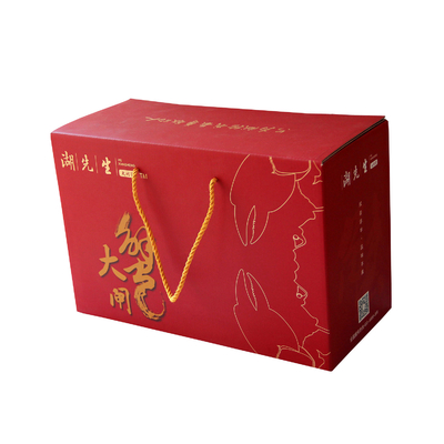 Good price Custom recycled Corrugated paper Food Boxes Packaging with handle rope online