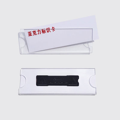 Good price Clear Acrylic Magnetic Name Badge Holders With Insert Paper Transparent Company Name Tags online