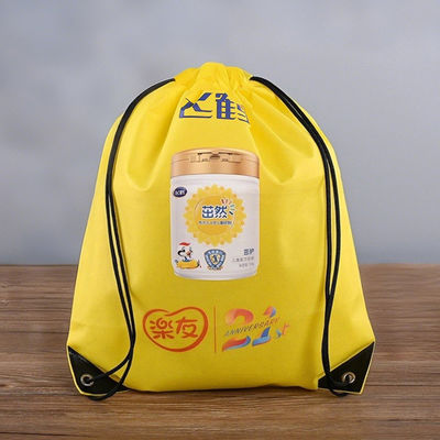 Good price Printed Non Woven Branded Drawstring Bag Black Drawstring Backpack Gift Bags For Events online