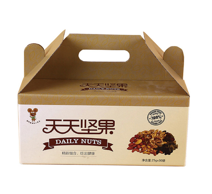 Good price Order Printed F-Flute Corrugated Paper Packaging Carrier Box For Nuts online