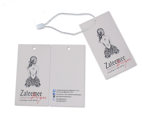 Good price Custom Printed Personalised Centerfold Clothing Paper Swing Tags Supplier online