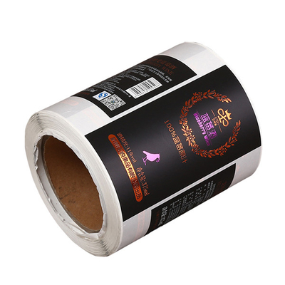 Good price Bottle Custom Printed Sticker Labels Flexographic Black Weather Resistant online