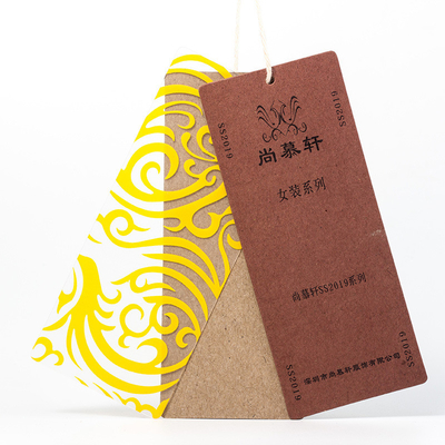 Good price Custom Brown Kraft Paper Shoes Tags Plastic Hangtags With Design Printing online