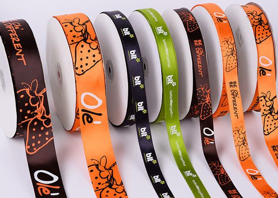 Good price White Custom Printed Ribbon Eco Friendly Soft Thin Attractive Look Polyester online