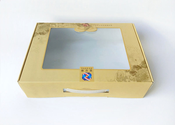 Good price White Single Wall Corrugated Cardboard Window Box Mailer With Design Printing online