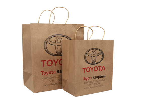 Good price Custom Eco-Friendly Brown Kraft Paper Shopping Bags With Logo Printing Supplier online