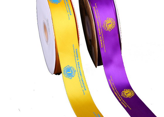 Good price Custom Printed Christmas Satin Ribbon , Polyester Grosgrain Ribbon Graphic Design online